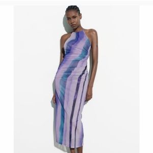 ZARA | Sexy Tulle Midi Dress Size Large NWOT